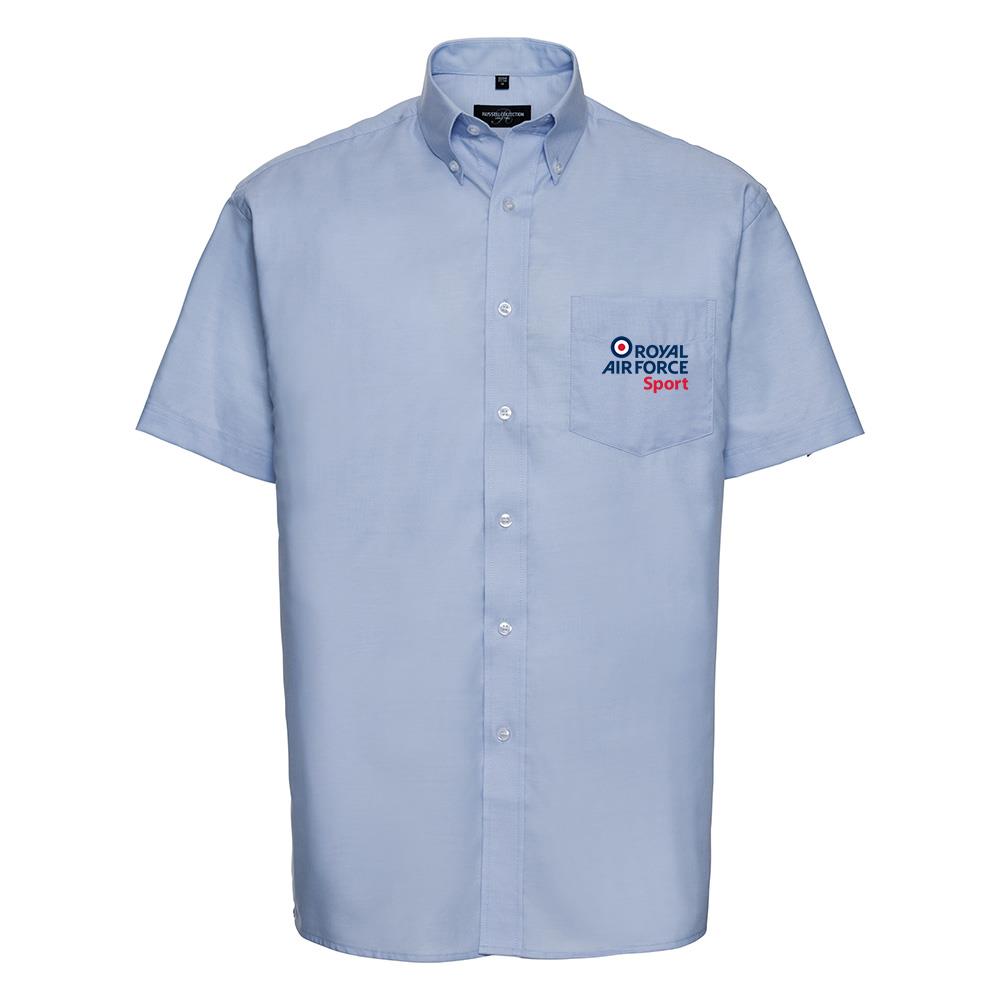 RAF American Football Short Sleeve Oxford Shirt Oxford Blue