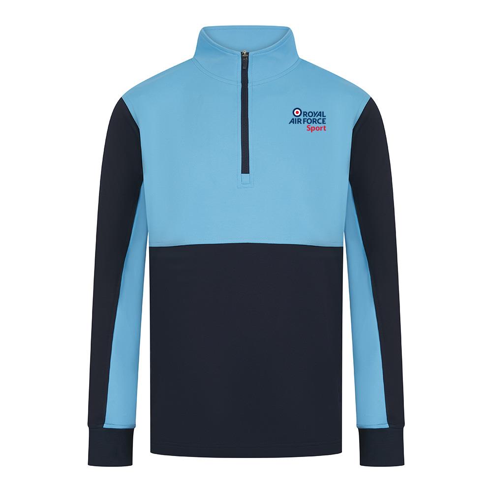 RAF Knitted Quarter Zip Top Navy/Sky