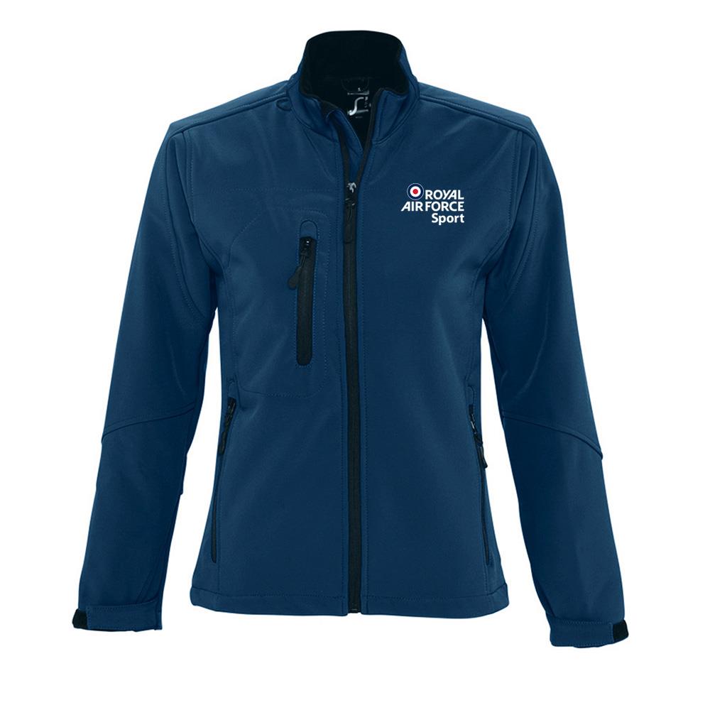 RAF Athletics Ladies Roxy Soft Shell Jacket Abyss Blue