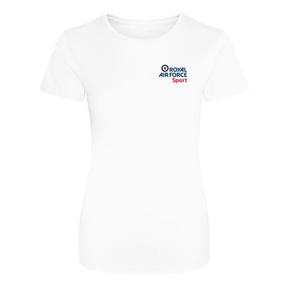 RAF Netball Ladies Cool T-Shirt Arctic White