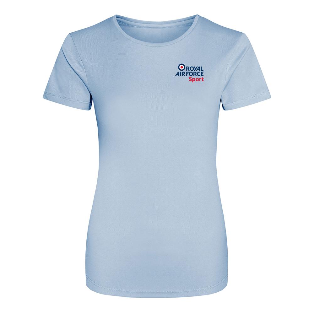 RAF Basketball Ladies Cool T-Shirt Sky Blue